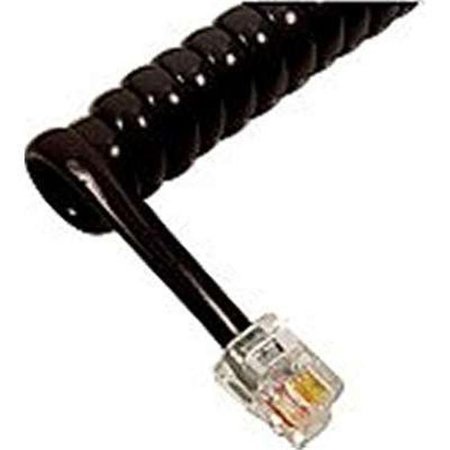 CABLESYS Cablesys GCHA444012-FFB4 12 ft. Handset Cord Flat; Black GCHA444012-FFB4